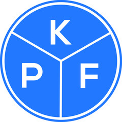 KPF letter logo design on White background. KPF creative Circle letter logo concept. KPF letter design. 