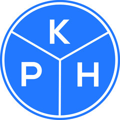 KPH letter logo design on White background. KPH creative Circle letter logo concept. KPH letter design. 