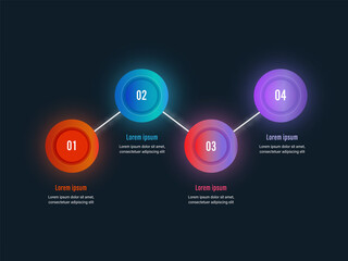 Four Steps Timeline Business Infographic Template Layout For Company Corporate.