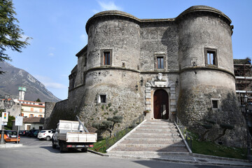 Fototapeta na wymiar The castle of Faicchio, a small village in the province of Benevento, Italy.