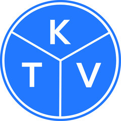 KTV letter logo design on White background. KTV creative Circle letter logo concept. KTV letter design. 
