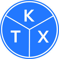 KTX letter logo design on White background. KTX creative Circle letter logo concept. KTX letter design. 
