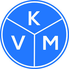 KVM letter logo design on White background. KVM creative Circle letter logo concept. KVM letter design. 
