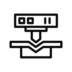 bending tool line icon illustration vector graphic
