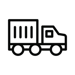 truck line icon illustration vector graphic