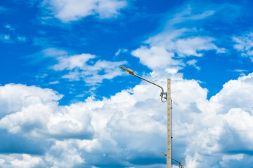 Obraz premium Sky and cloudscape, white and white cloud float in light blue sky.