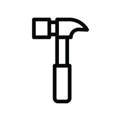 hammer line icon illustration vector graphic