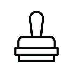 Obraz premium stamp line icon illustration vector graphic