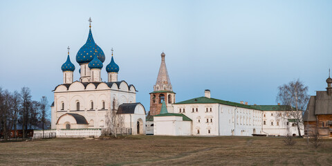View of cathedral of the Nativity in Suzdal Kremlin, Russia - obrazy, fototapety, plakaty