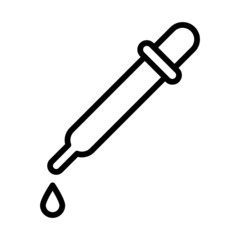 Dropper line vector icon on white background