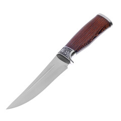 Knife tourist, hunting, tactical, military for survival and self-defense. Steel blade. An isolated...
