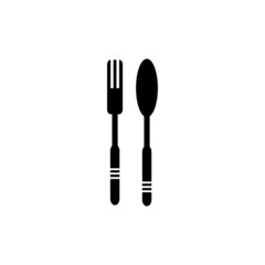 spoon and fork icon vector illustration image