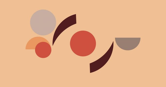 Moving geometric shapes. Abstract animated intro