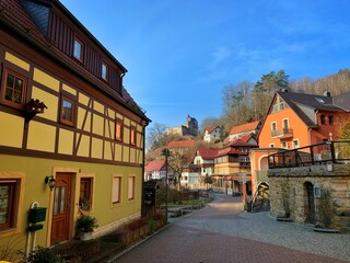 Beautiful medieval town of Rathen, Germany. 