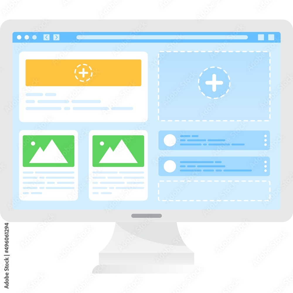 Aufkleber website design web ux graphic build vector icon