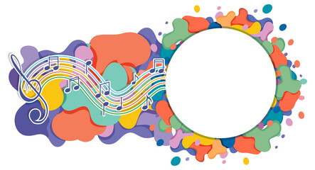 Blank banner with music theme