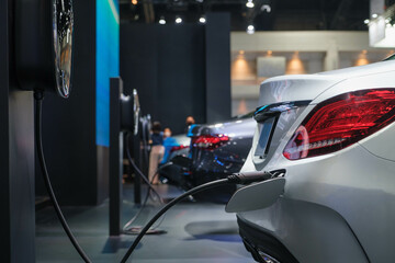 The power supply connects to electric vehicles to charge batteries, charging industrial transport...