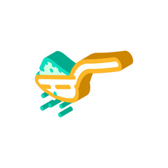 spoon with powder isometric icon vector. spoon with powder sign. isolated symbol illustration