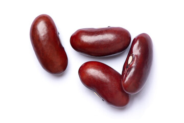 red beans isolated on white