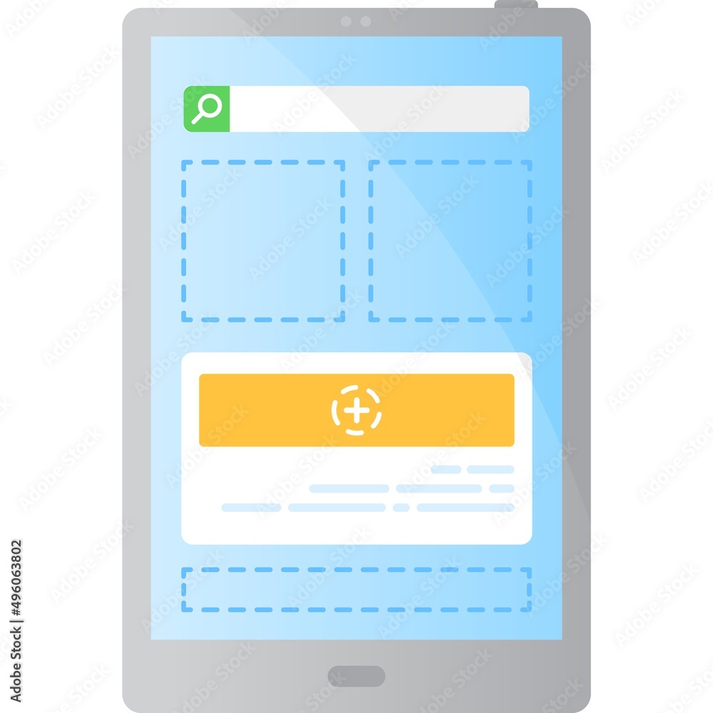 Aufkleber create site software on mobile idea icon vector