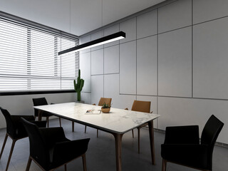 3D rendering,Spacious modern luxurious kitchen with bar design.