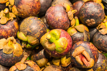 Fresh mangosteen are sold in supermarkets at thailand.