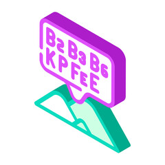 vitamins and minerals in algae isometric icon vector. vitamins and minerals in algae sign. isolated symbol illustration