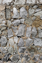 close up of gray stone wall for background.