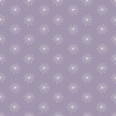 Flowers gentle seamless pattern. Hand drawn linear and silhouette flowers,plant print. Cute flower patterns. elegant template for fashionable printers