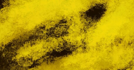 Stylish creative black background texture wall with yellow masks stains grunge roughness suitable for banner design website poster flyer