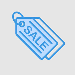 Sale tag icon in blue style about black friday, use for website mobile app presentation