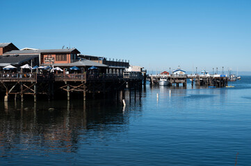 Fototapeta na wymiar Monterey Old Fisherman's Wharf in California