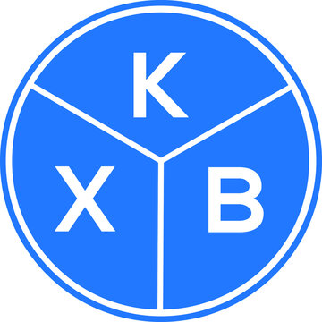KXB letter logo design on White background. KXB creative Circle letter logo concept. KXB letter design. 
