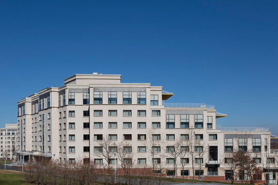 View on campus building of Far Eastern Federal University (former Far Eastern State University) on sunny autumn day. Russia, Vladivostok