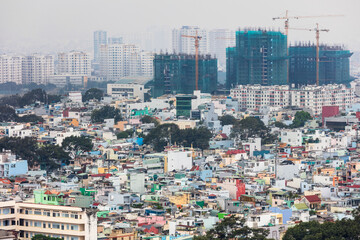 Fototapeta na wymiar View of Ho Chi Minh city or Saigon, Vietnam