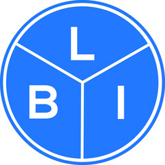 Fototapeta premium LBI letter logo design on white background. LBI creative circle letter logo concept. LBI letter design. 