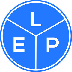 LEP letter logo design on White background. LEP creative Circle letter logo concept. LEP letter design. 