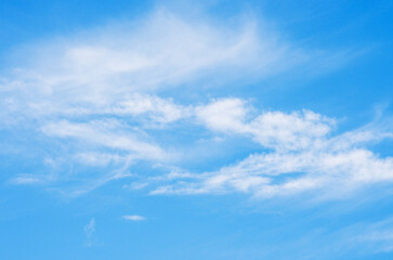 White clouds in blue sky