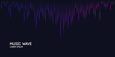 Vector illustration of music wave in the form of the equalizer