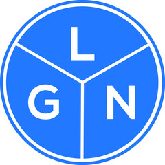 LGN letter logo design on White background. LGN creative Circle letter logo concept. LGN letter design. 