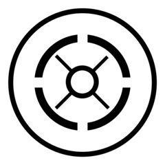 Reticle Scope Optical Sight Flat Icon Isolated On White Background