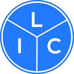 LIC letter logo design on White background. LIC creative Circle letter logo concept. LIC letter design. 
