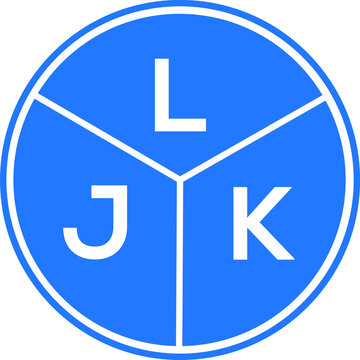 LJK letter logo design on White background. LJK creative Circle letter logo concept. LJK letter design. 
