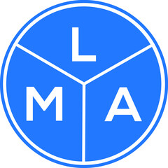 LMA letter logo design on White background. LMA creative Circle letter logo concept. LMA letter design. 