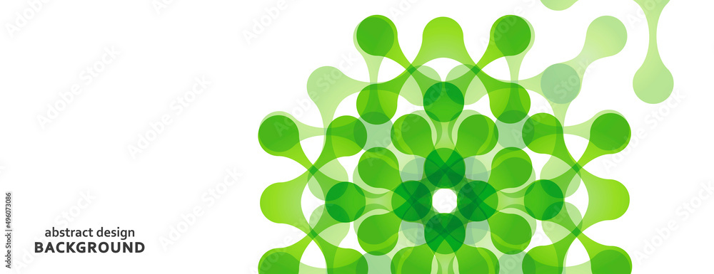 Wall mural vector banners with abstract figures. connect circles design pattern