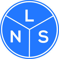 LNS letter logo design on White background. LNS creative Circle letter logo concept. LNS letter design. 