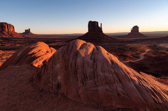 John Wayne Point in Monument Valley National Park, Arizona in the morning