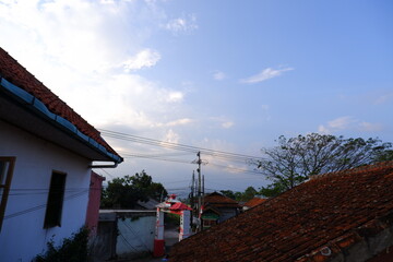 Blue sky with clouds