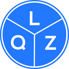 LQZ letter logo design on White background. LQZ creative Circle letter logo concept. LQZ letter design. 