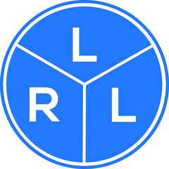 LRL letter logo design on White background. LRL creative Circle letter logo concept. LRL letter design. 